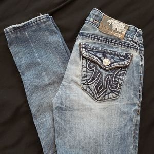 MEK DNM Skinny Jeans, Sz 25, Distressed